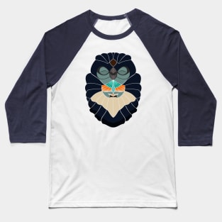 Praying Owl Deep Blue Baseball T-Shirt